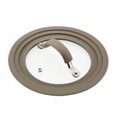 Small Universal Silicone-Rimmed Glass Lid, 6-8.5"