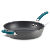 12.5-Inch Anodized Nonstick Induction Deep Frying Pan with Helper Handle