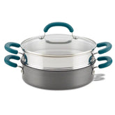 3-Quart Hard Anodized Nonstick Induction Steamer Set