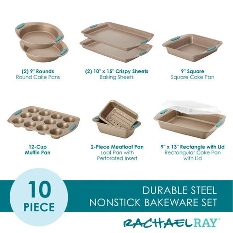 10-Piece Nonstick Bakeware Set