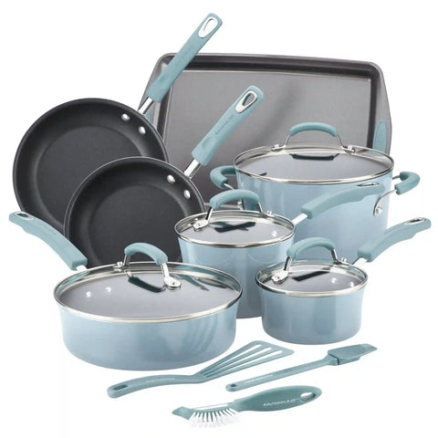 14-Piece Classic Brights Nonstick Cookware Set