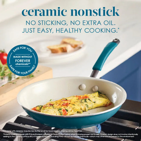 8-Piece Ceramic Nonstick Cookware Set