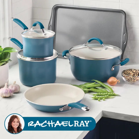 8-Piece Ceramic Nonstick Cookware Set
