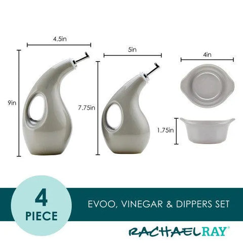 EVOO Bottle and Ramekin Dipper Set