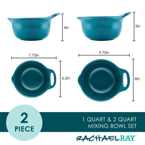 2-Piece Ceramic Mixing Bowl Set