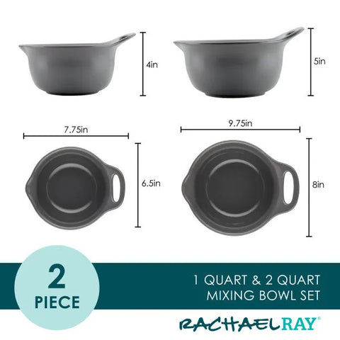 2-Piece Ceramic Mixing Bowl Set