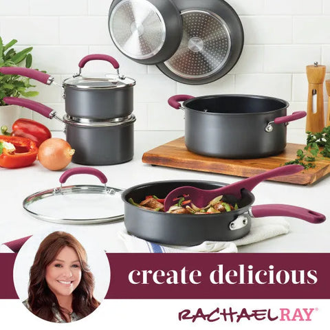 11-Piece Hard Anodized Nonstick Induction Cookware Set