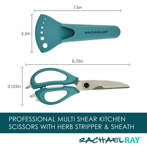 Multi Shear Kitchen Scissors with Herb Stripper and Sheath