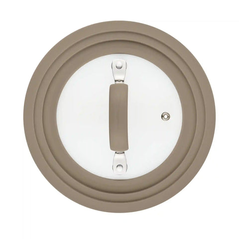 Small Universal Silicone-Rimmed Glass Lid, 6-8.5"