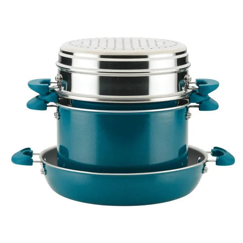 8-Piece Stacking Nonstick Induction Cookware Set