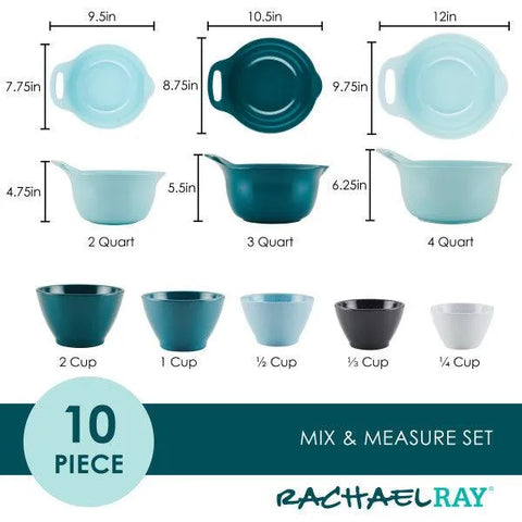 10-Piece Mix, Measure, and Utensil Set