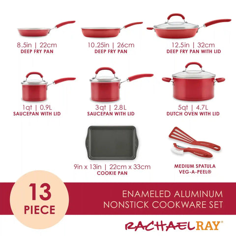 13-Piece Nonstick Induction Cookware Set