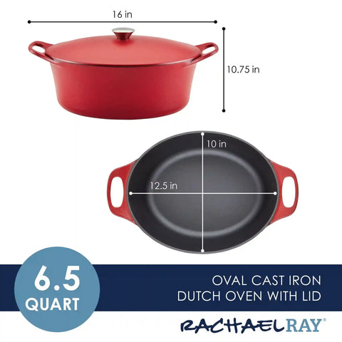 6.5-Quart NITRO Cast Iron Dutch Oven