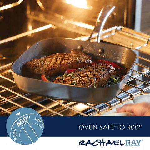 11-Inch Cook + Create Hard Anodized Nonstick Deep Grill Pan