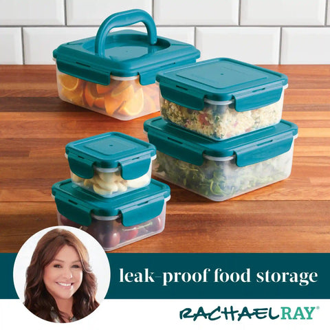 10-Piece Square Nestable Food Storage Containers