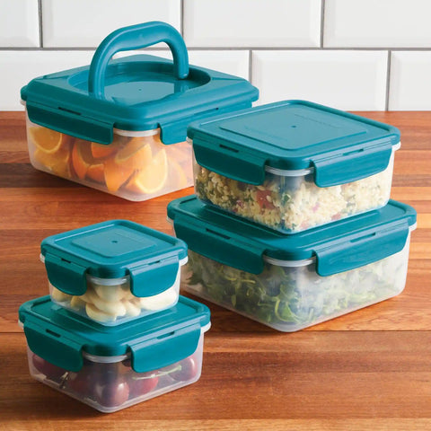 10-Piece Square Nestable Food Storage Containers