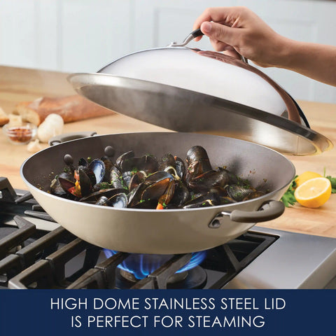14-Inch Stainless Steel Domed Lid