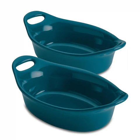 2-Piece 12-Ounce Oval Ceramic Au Gratin Set