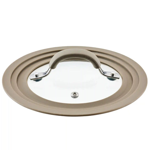 Small Universal Silicone-Rimmed Glass Lid, 6-8.5"