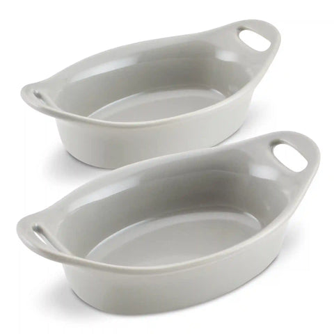 2-Piece 12-Ounce Oval Ceramic Au Gratin Set