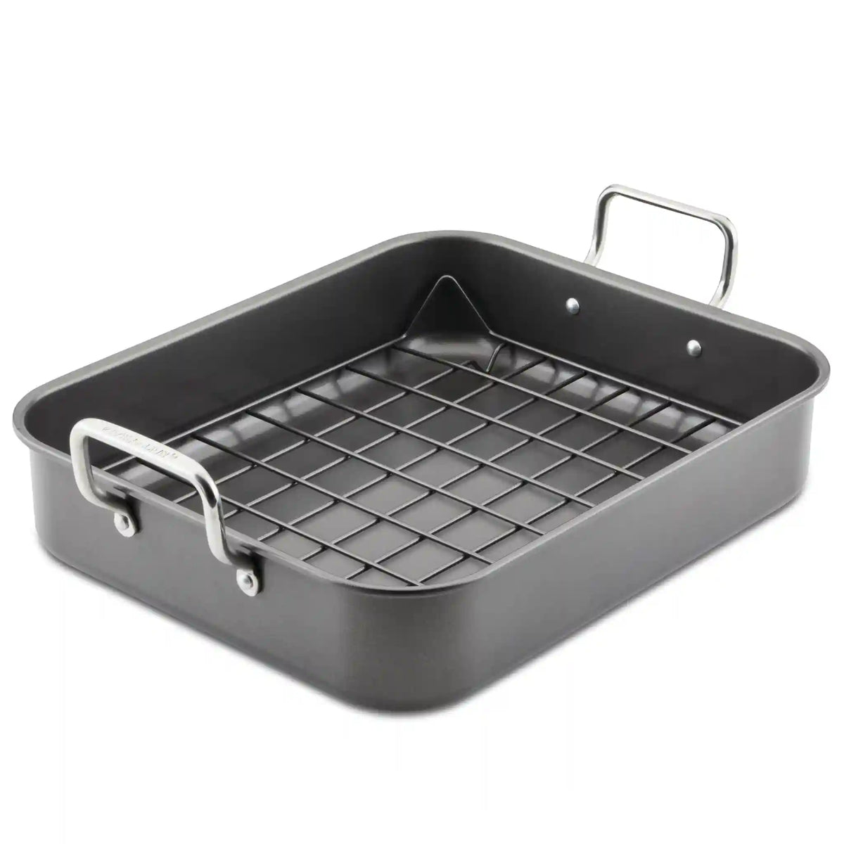 16.5-Inch x 13.5-Inch Nonstick Steel Roaster with Reversible Rack