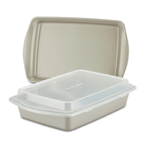 3-Piece Nonstick Covered Cake Pan & Baking Sheet Set