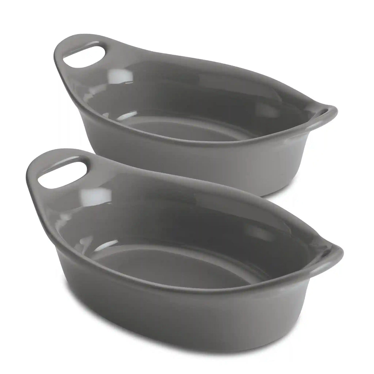 2-Piece 12-Ounce Oval Ceramic Au Gratin Set