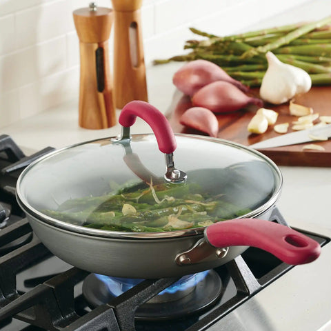 10.25-Inch Hard Anodized Nonstick Induction Covered Deep Frying Pan