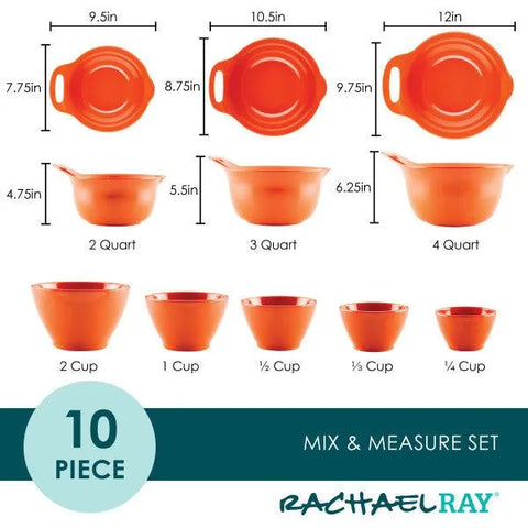 10-Piece Mix, Measure, and Utensil Set