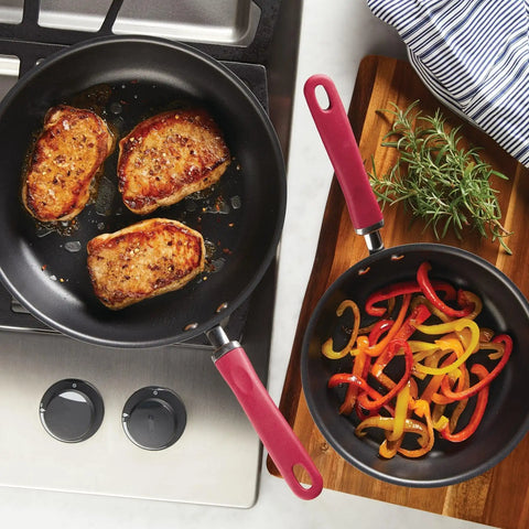 9.5-Inch and 11.75-Inch Hard Anodized Nonstick Induction Frying Pan Set