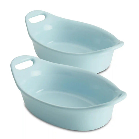 2-Piece 12-Ounce Oval Ceramic Au Gratin Set