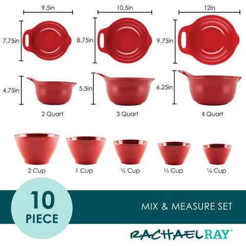 10-Piece Mix, Measure, and Utensil Set