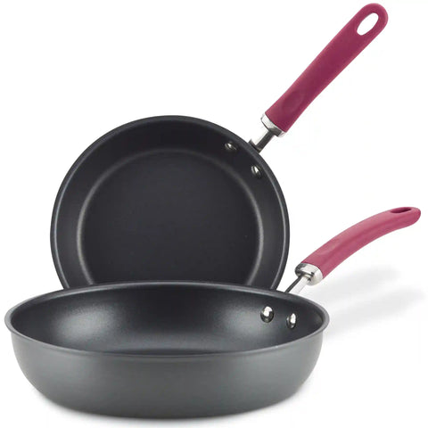 9.5-Inch and 11.75-Inch Hard Anodized Nonstick Induction Frying Pan Set