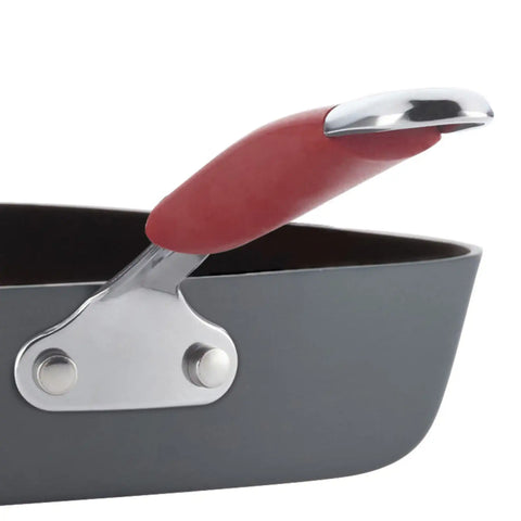 11-Inch Cucina Hard Anodized Nonstick Square Deep Grill Pan
