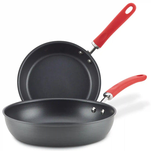 9.5-Inch and 11.75-Inch Hard Anodized Nonstick Induction Frying Pan Set
