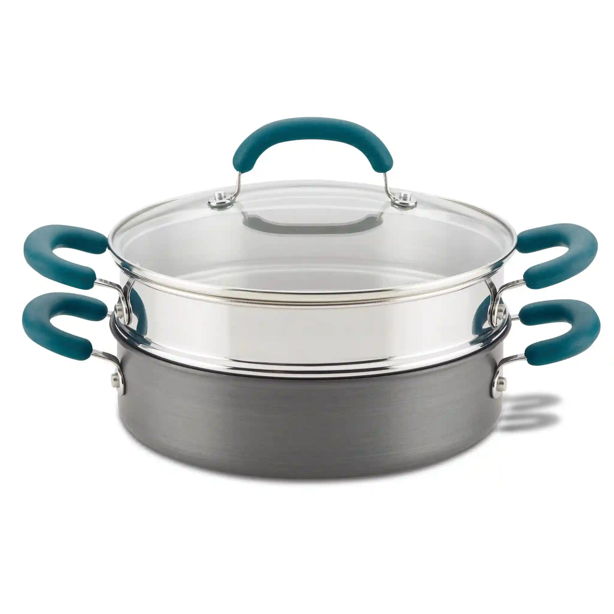 3-Quart Hard Anodized Nonstick Induction Steamer Set