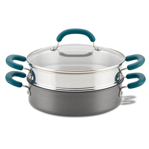 3-Quart Hard Anodized Nonstick Induction Steamer Set