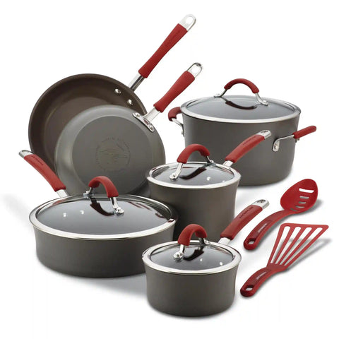 12-Piece Cucina Hard Anodized Nonstick Cookware Set